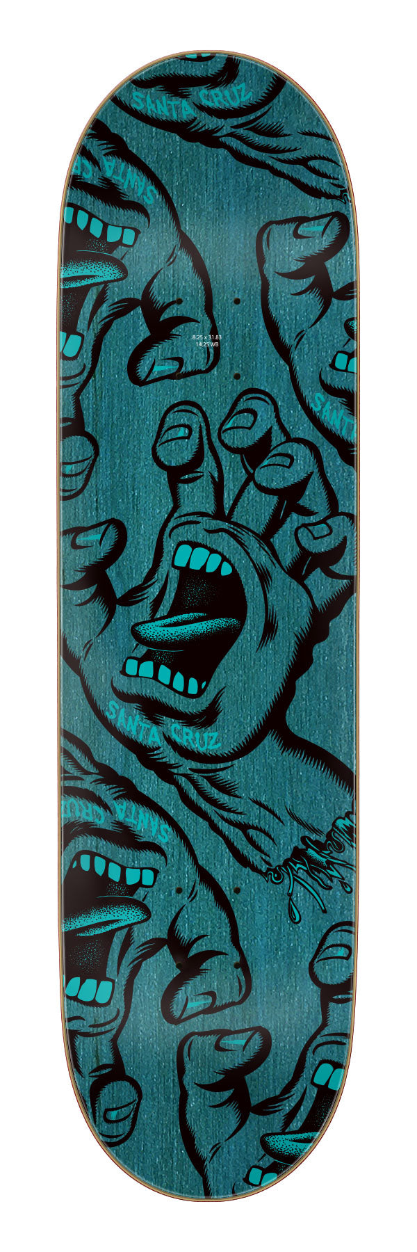 Santa Cruz - Crowded Hand Deck 8.25" x 31.83"
