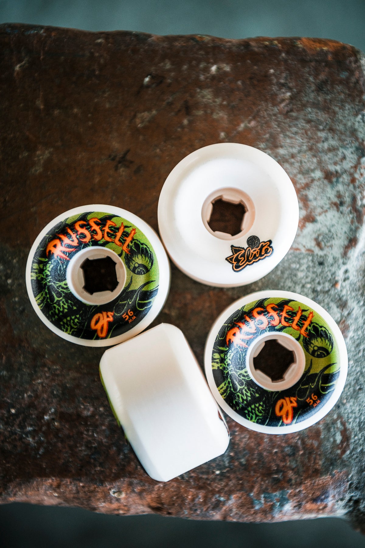 OJ Wheels - 56mm Chris Russell Optic Nightmare Elite White Hardline 99a Wheels