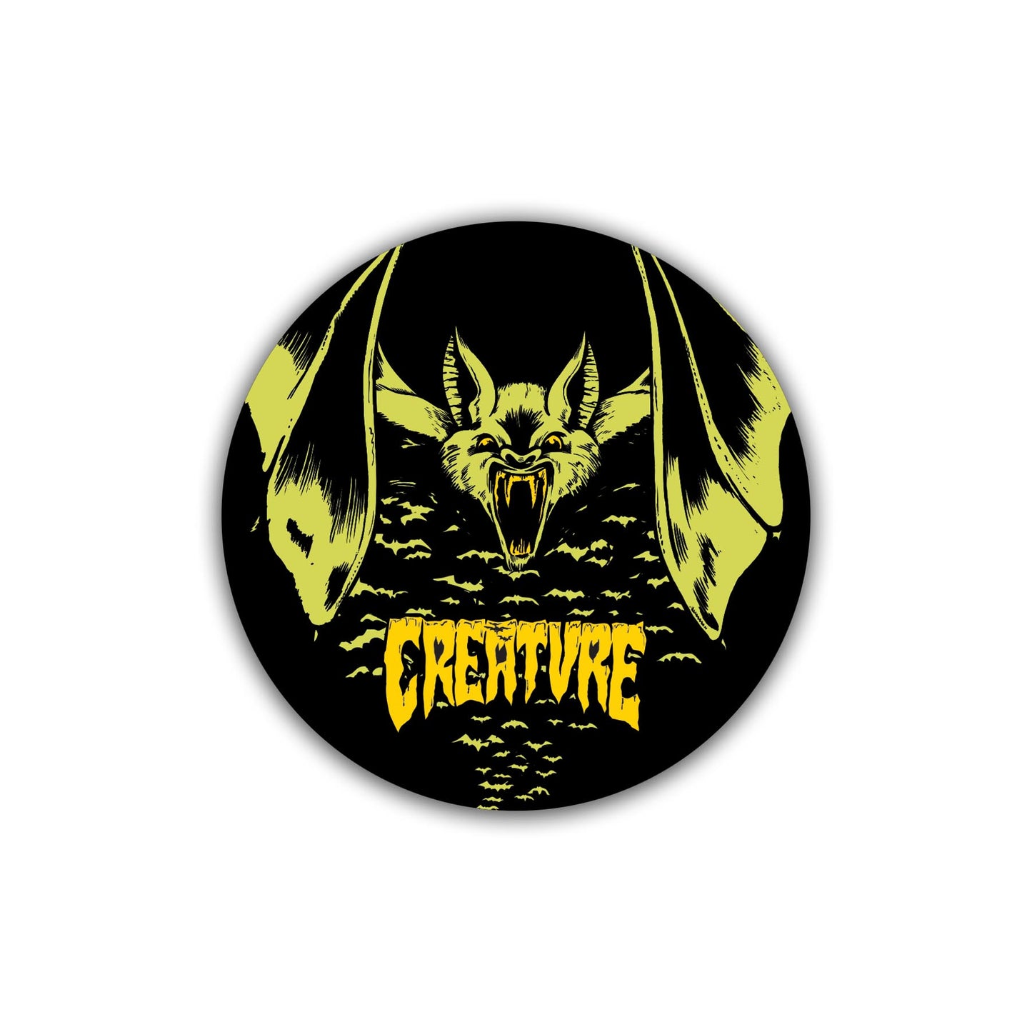 Creature - Bat Relic Vinyl Sticker Black 3.5 in x 3.5 in
