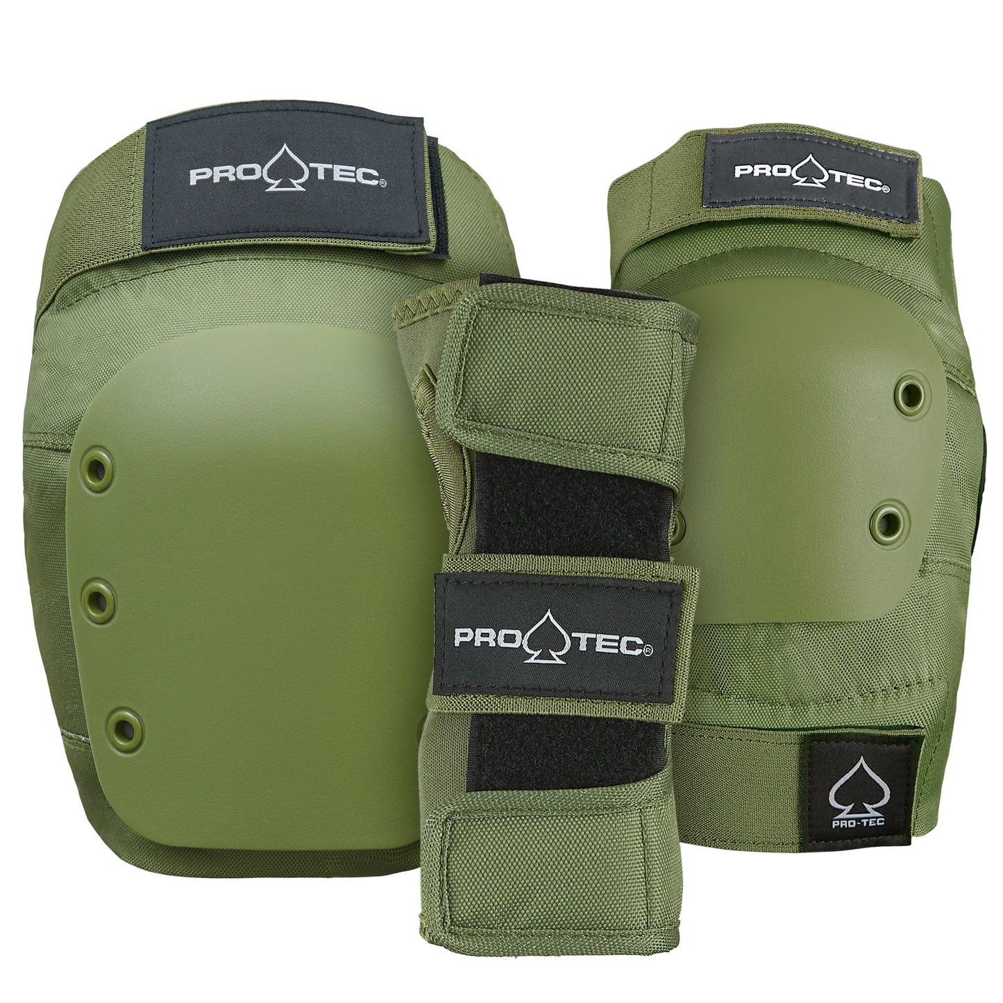 Protec - Junior Open Back Pad Set 3 Pack Army Green