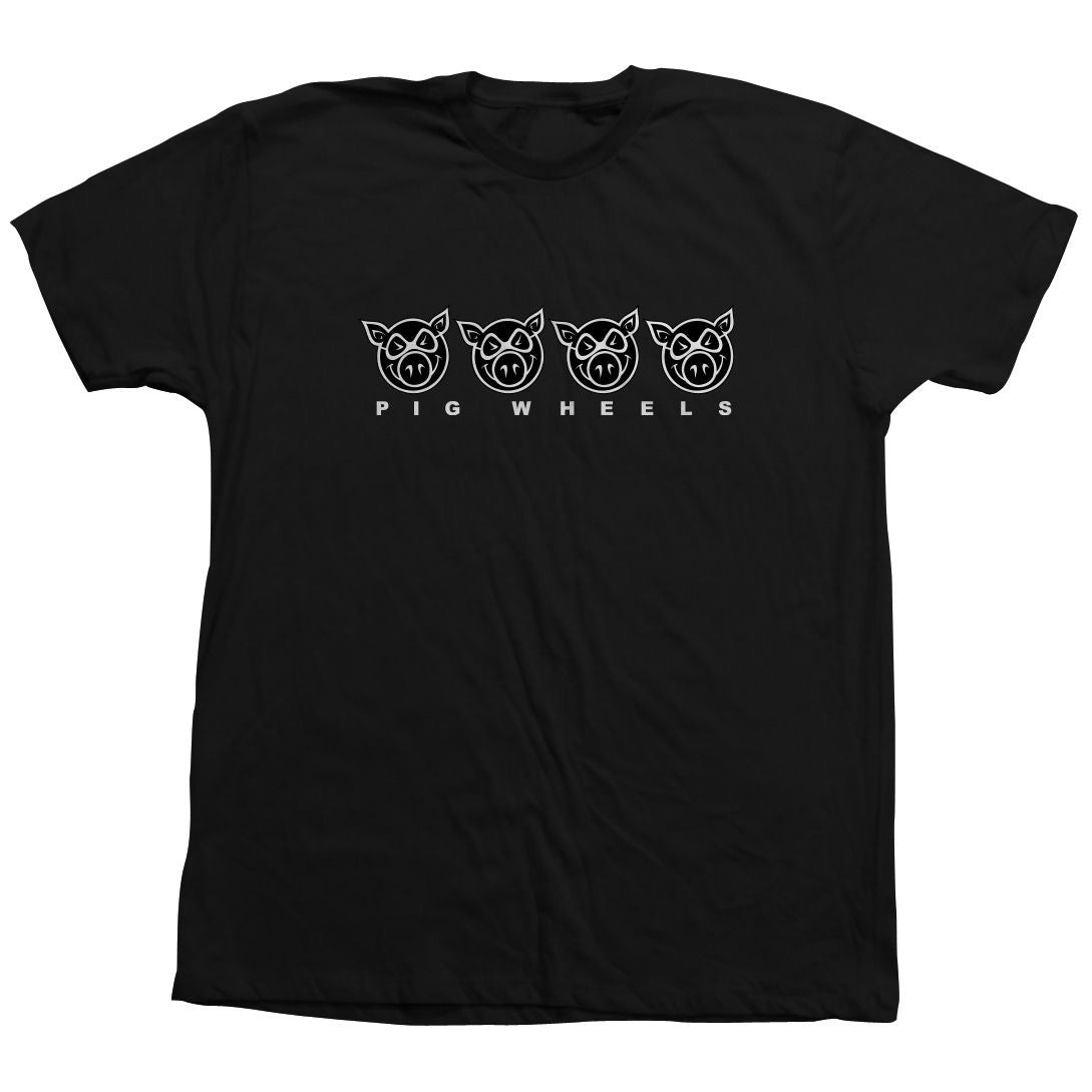 Pig Wheels - Multi Pig Tee T-Shirt Black