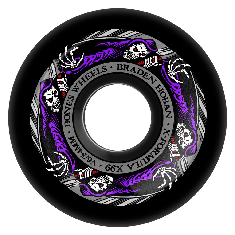 BONES - 54mm Hoban Reaper X-Formula X99 V6 Widecuts Black 99a Wheels