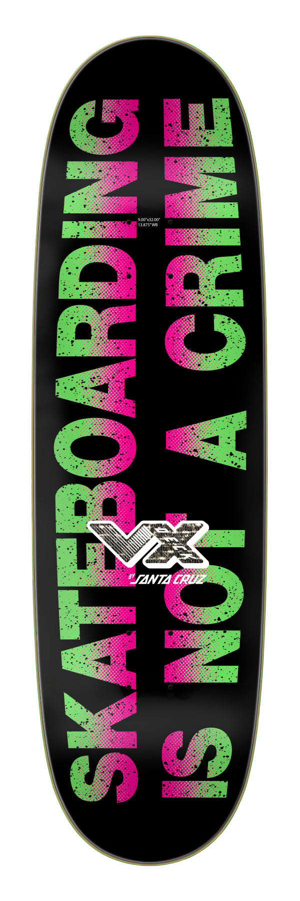 Santa Cruz - Kendall Street Art Collage VX Deck 9.00" x 32.00"