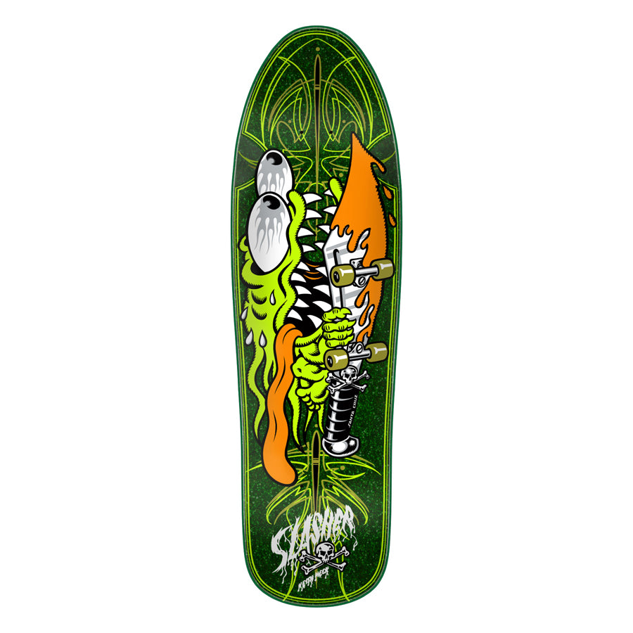 Santa Cruz - Meek Pinstripe Slasher Green Pro Deck 9.23" x 31.67"