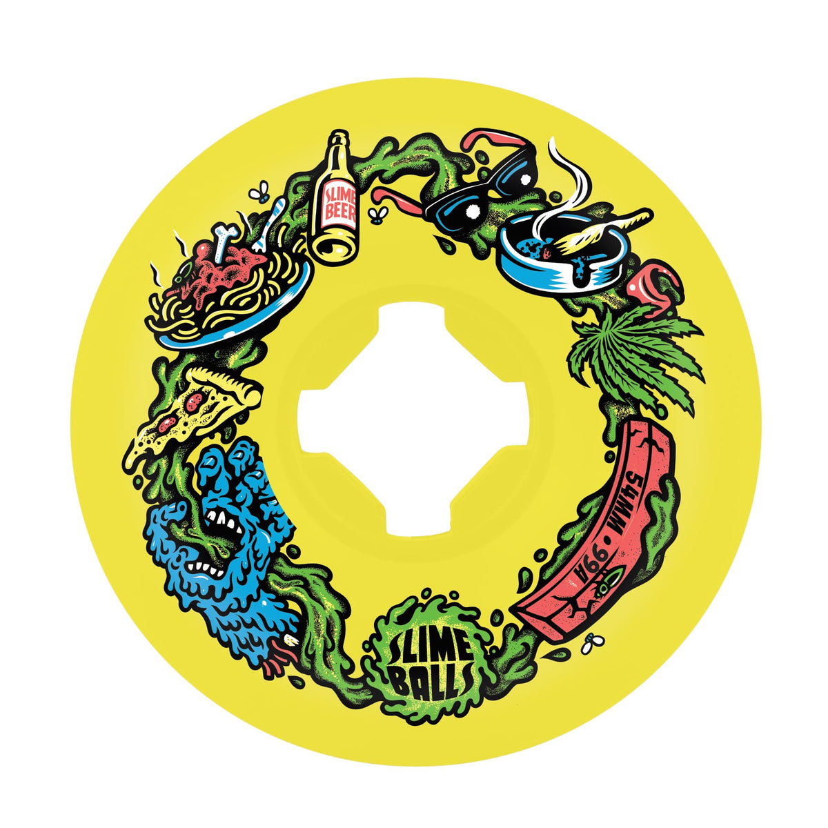 Slime Balls - 54mm Scarf Balls Vomit Mini Yellow 99a Wheels