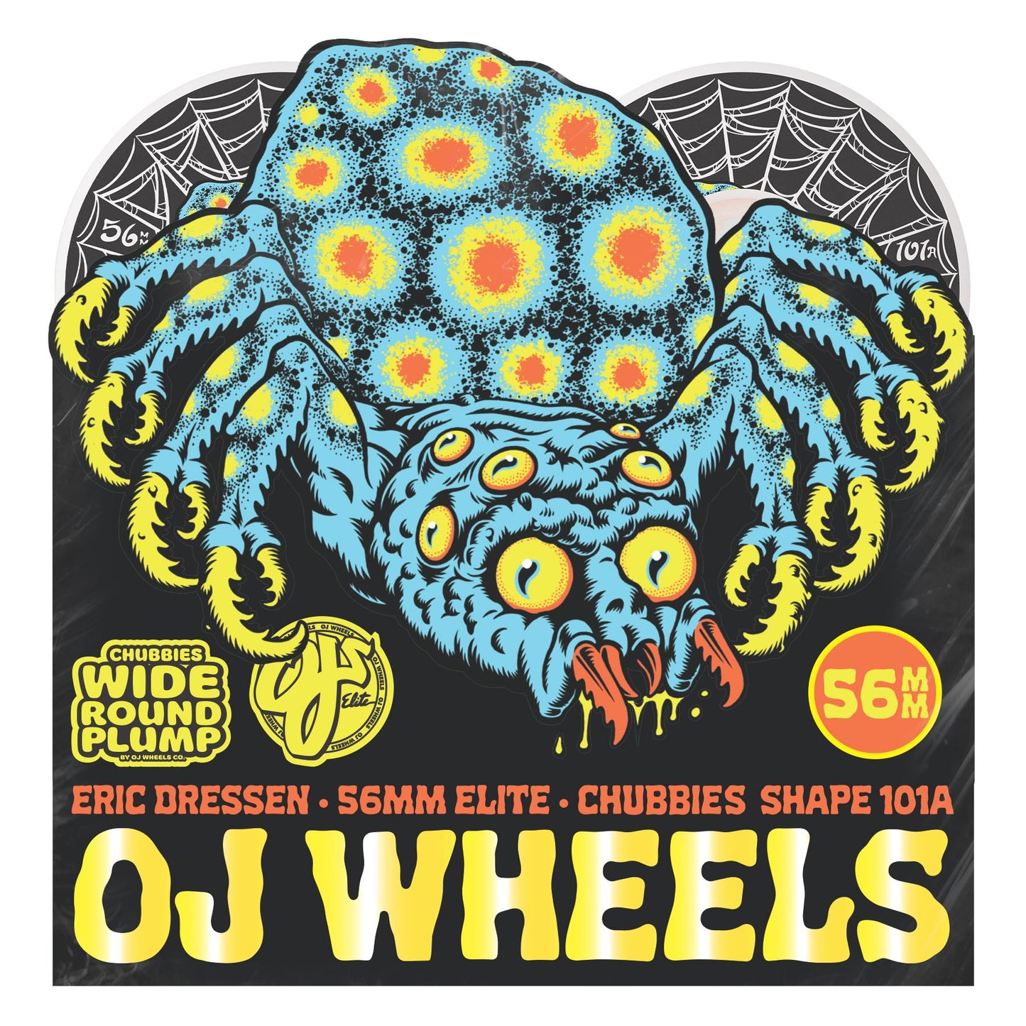 OJ Wheels - 56mm Eric Dressen Spider Elite White Chubbies 101a Wheels