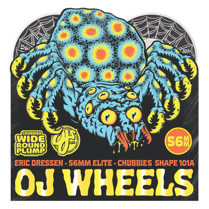 OJ Wheels - 56mm Eric Dressen Spider Elite White Chubbies 101a Wheels