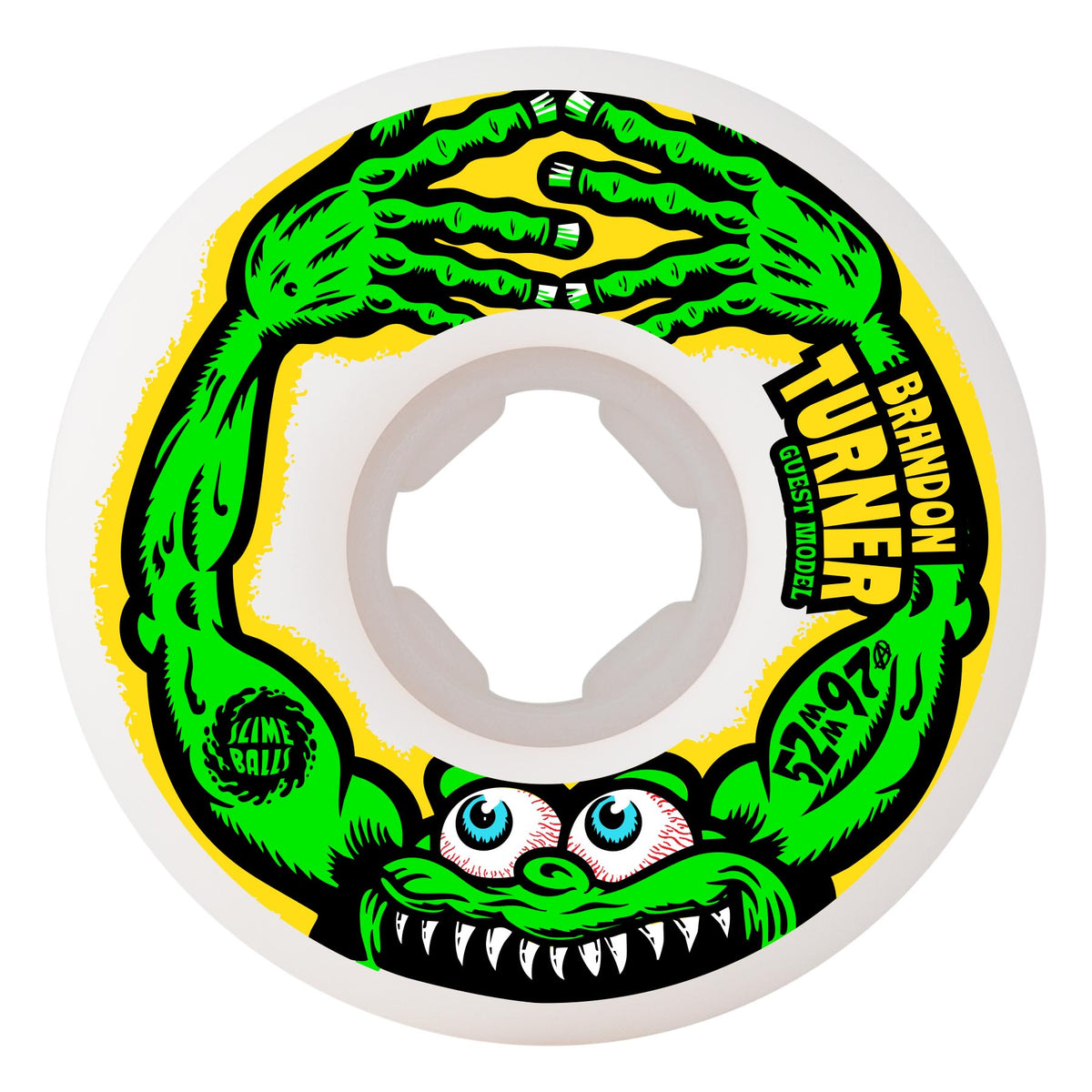 Slime Balls - 52mm Brandon Turner Guest Chubbies White 97a Wheels