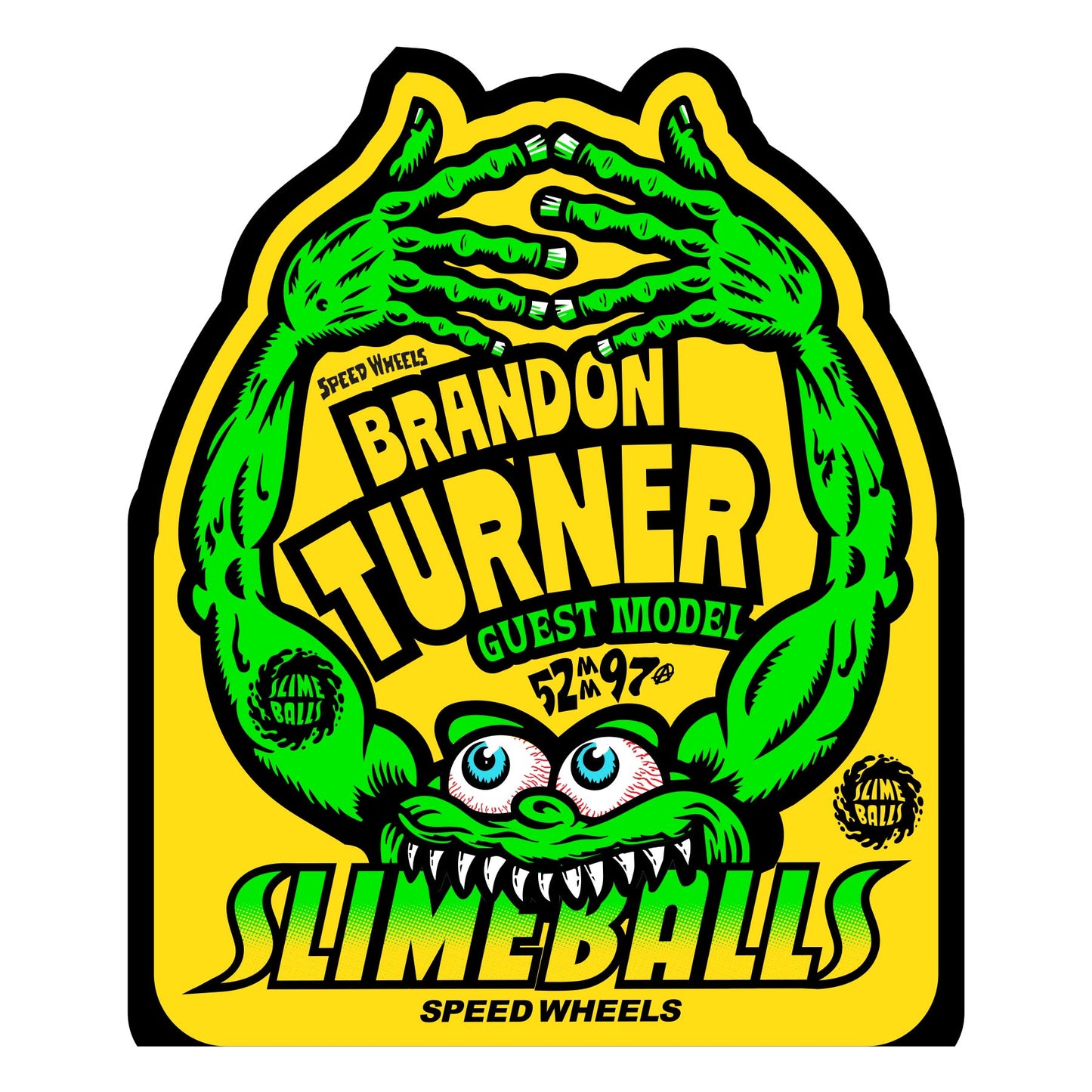 Slime Balls - 52mm Brandon Turner Guest Chubbies White 97a Wheels