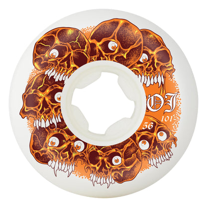 OJ Wheels - 56mm Grey Matter Juice Original White Hardline 101a Wheels