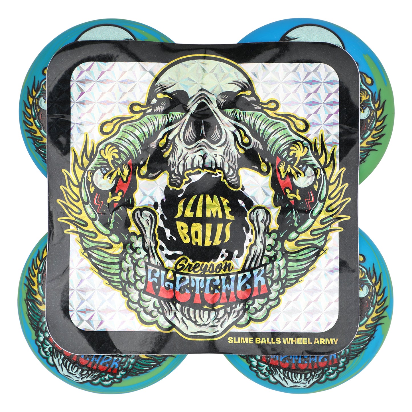 Slime Balls - 54mm Greyson Fletcher Guest Chubbies Green Blue Swirl 99a Wheels