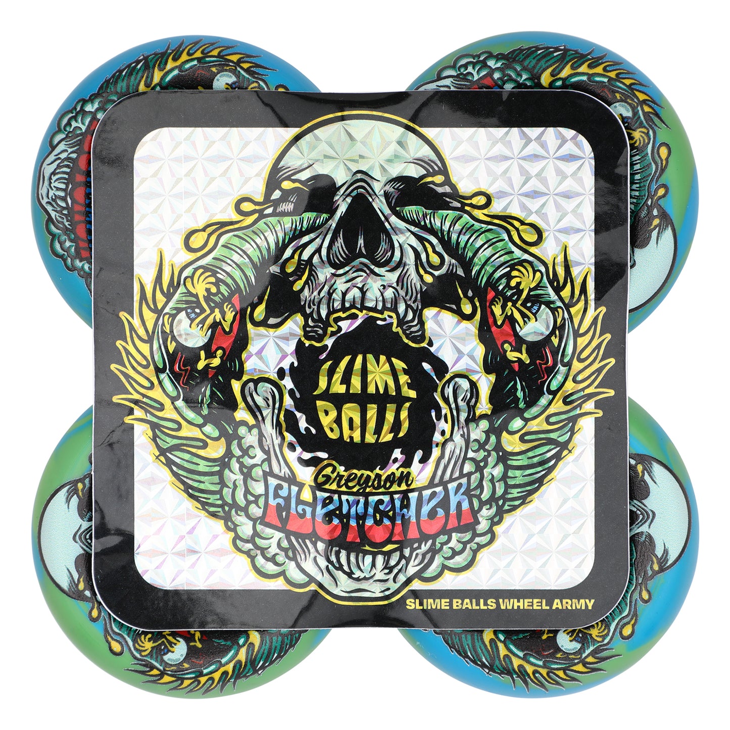 Slime Balls - 56mm Greyson Fletcher Guest Vomit Mini Green Blue Swirl 99a Wheels