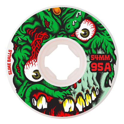 Slime Balls - 54mm Roskopp Face Two Reissue White Hardline 95a Wheels