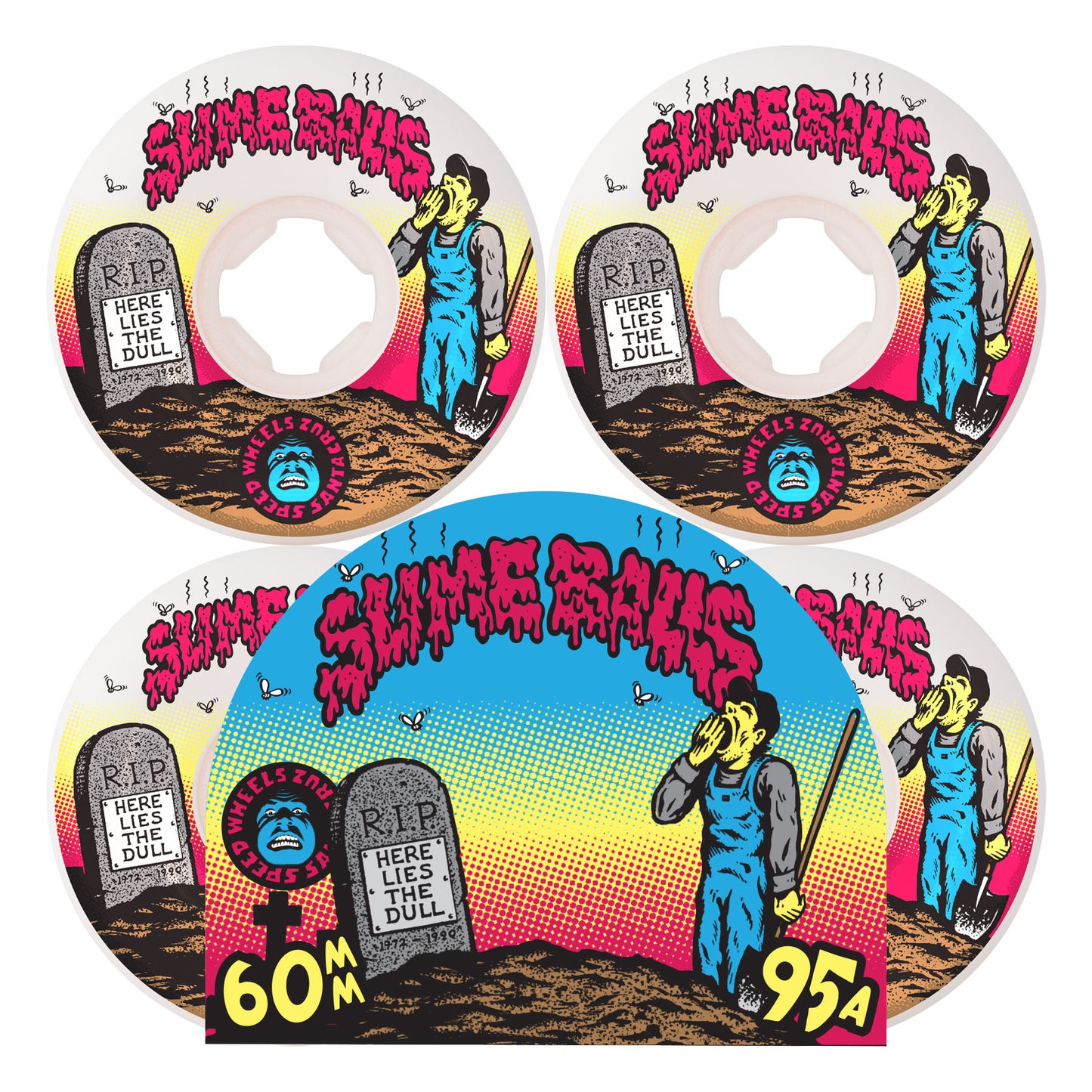 Slime Balls - 60mm Death of Dull Vomits White 95a Wheels