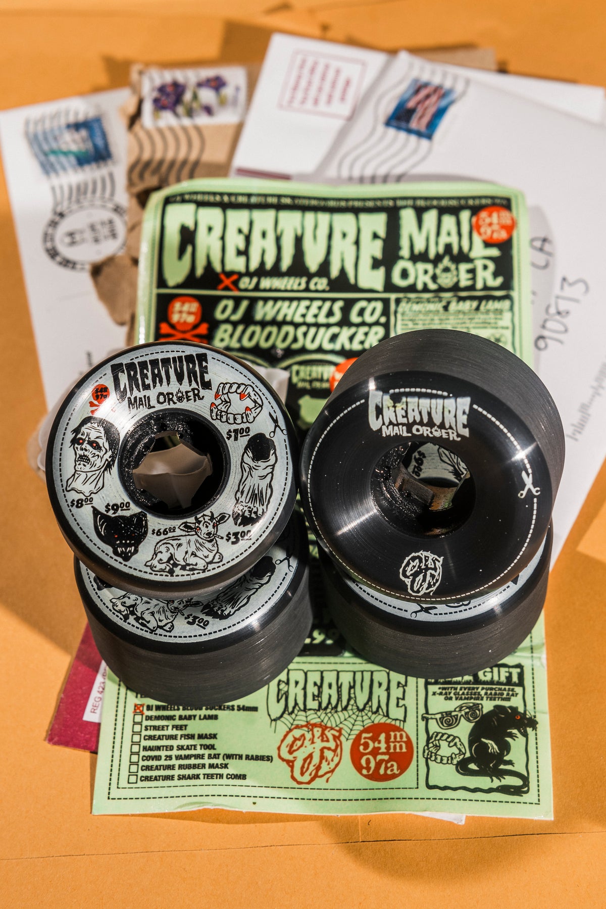OJ Wheels - 54mm Creature Mail Order Bloodsuckers Black 97a Wheels