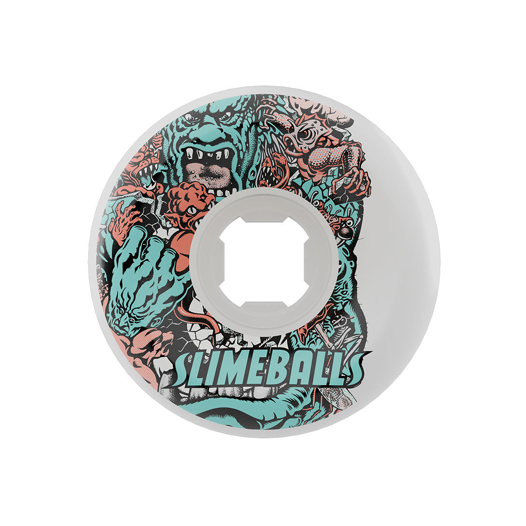 Slime Balls - 56mm Rob Roskopp Five Reissue White Full 97a Wheels