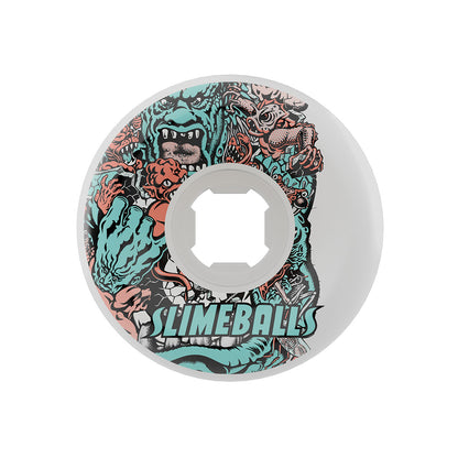 Slime Balls - 56mm Rob Roskopp Five Reissue White Full 97a Wheels