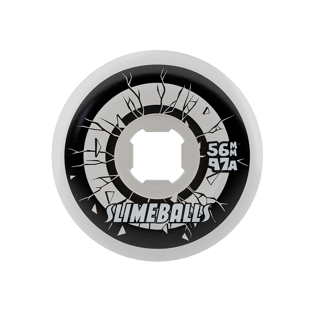 Slime Balls - 56mm Rob Roskopp Five Reissue White Full 97a Wheels