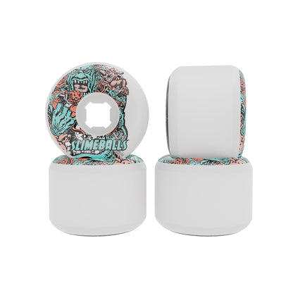 Slime Balls - 56mm Rob Roskopp Five Reissue White Full 97a Wheels