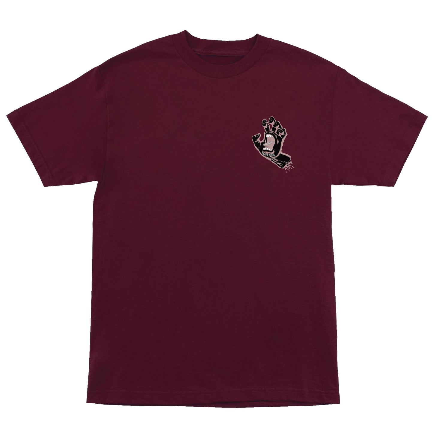 Santa Cruz - Screaming Hand S/S Heavyweight T-Shirt Maroon