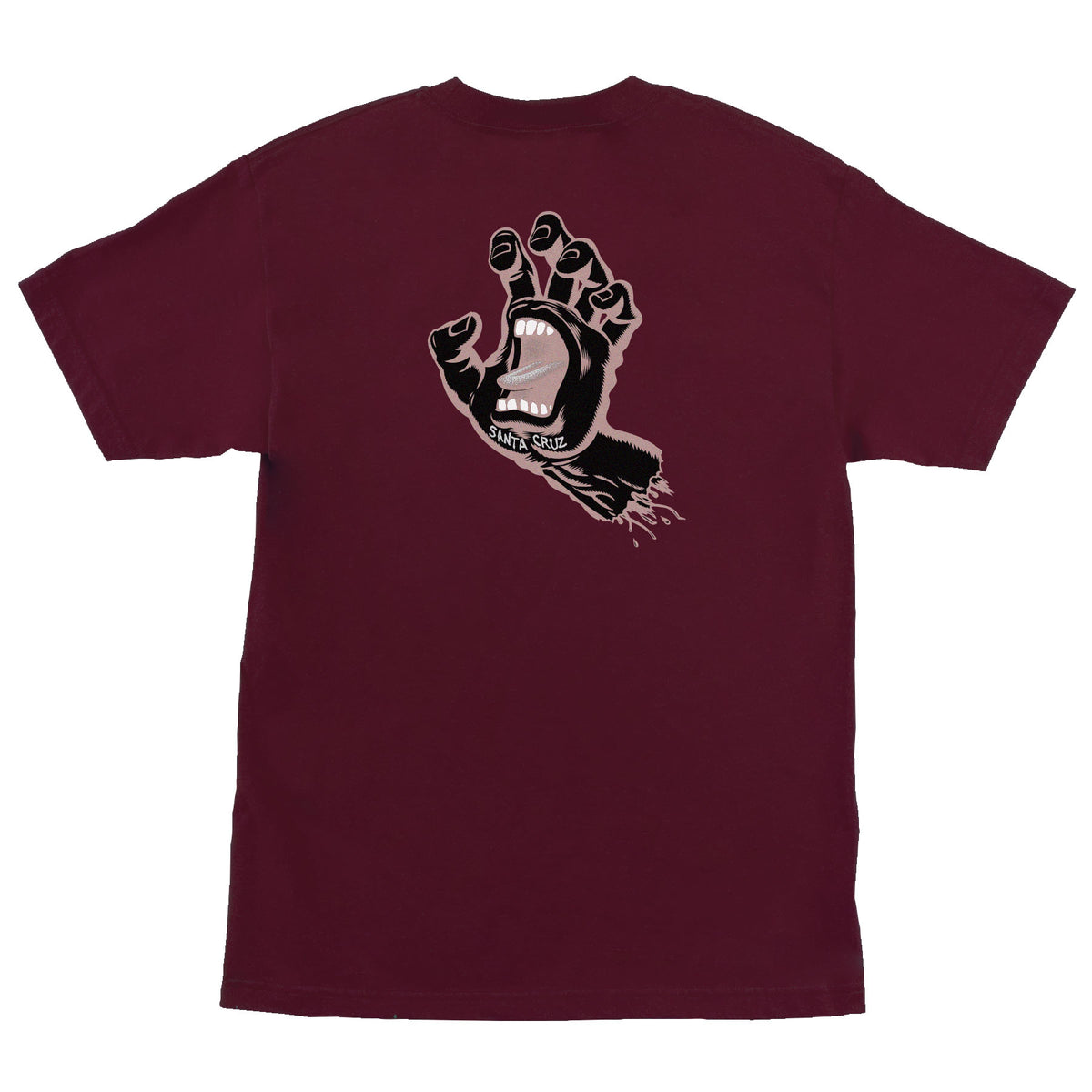 Santa Cruz - Screaming Hand S/S Heavyweight T-Shirt Maroon