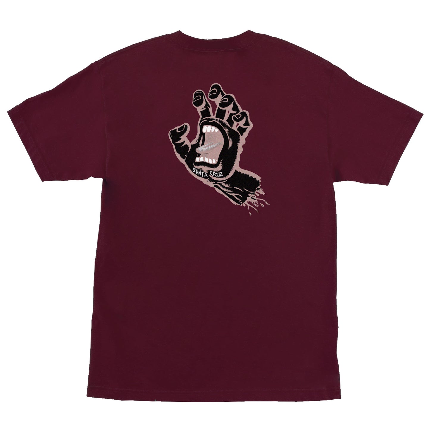 Santa Cruz - Screaming Hand S/S Heavyweight T-Shirt Maroon
