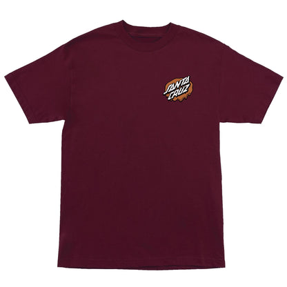 Santa Cruz - Slime Scream T-Shirt Maroon