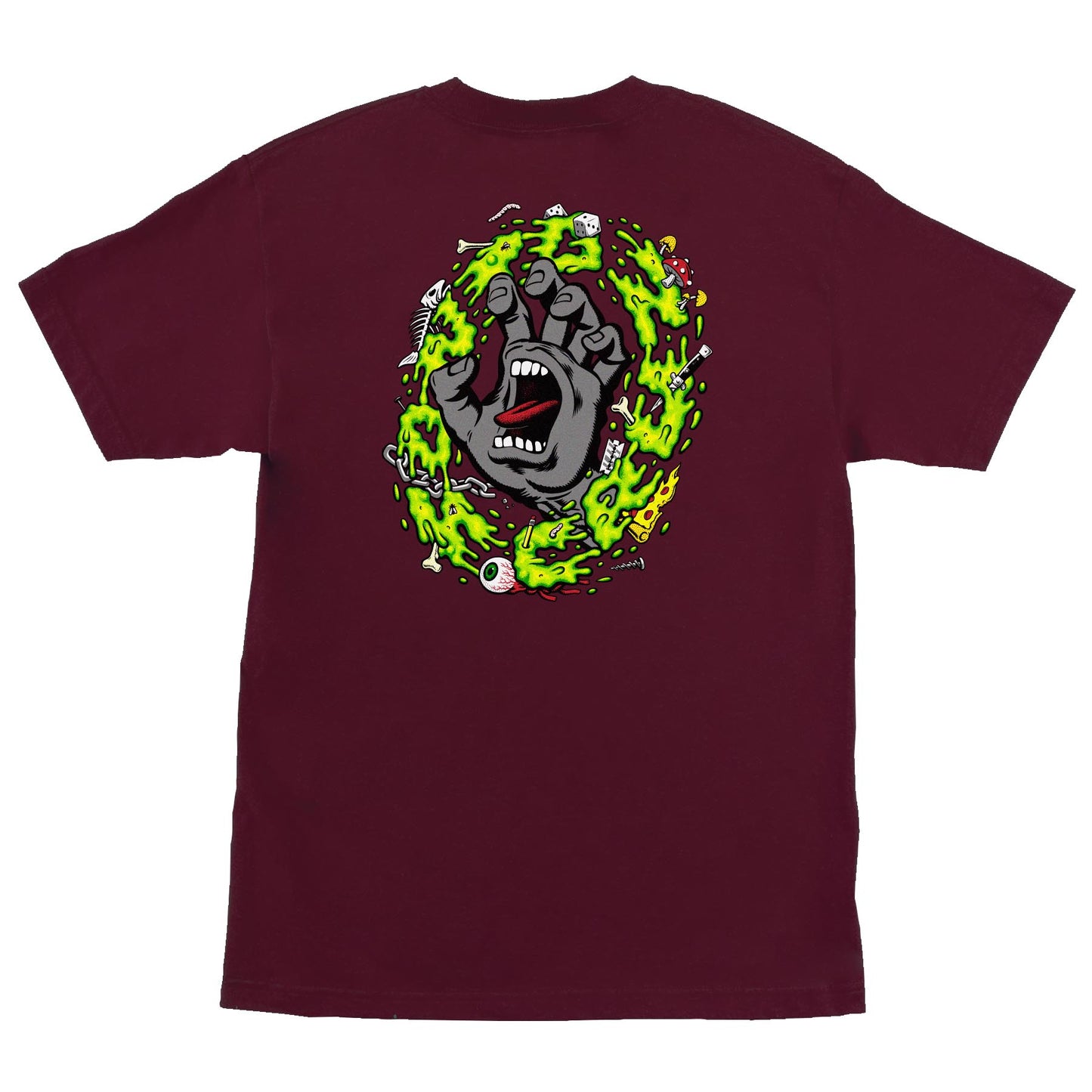 Santa Cruz - Slime Scream T-Shirt Maroon