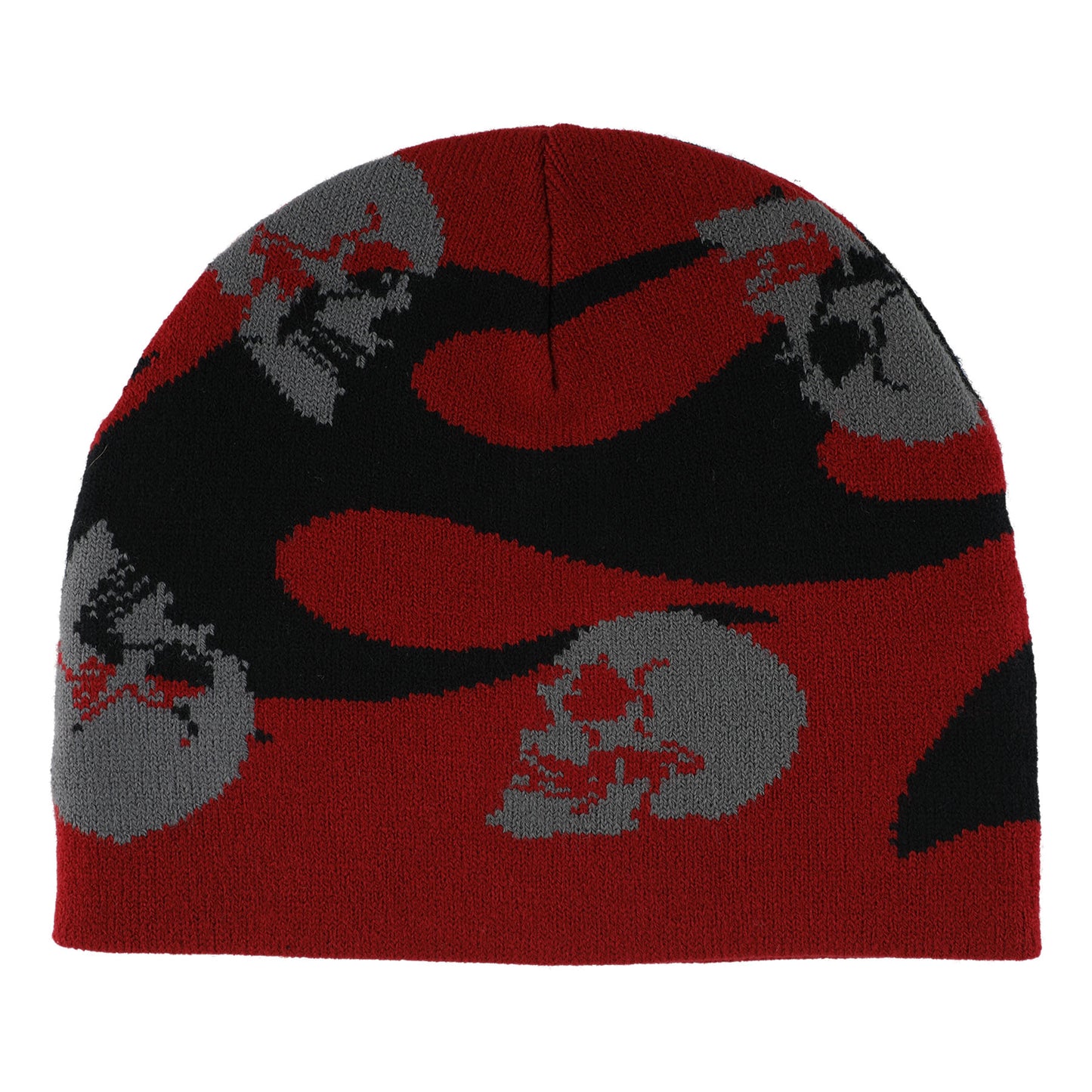 Creature - Spiral Skull Beanie Skull Cap Maroon
