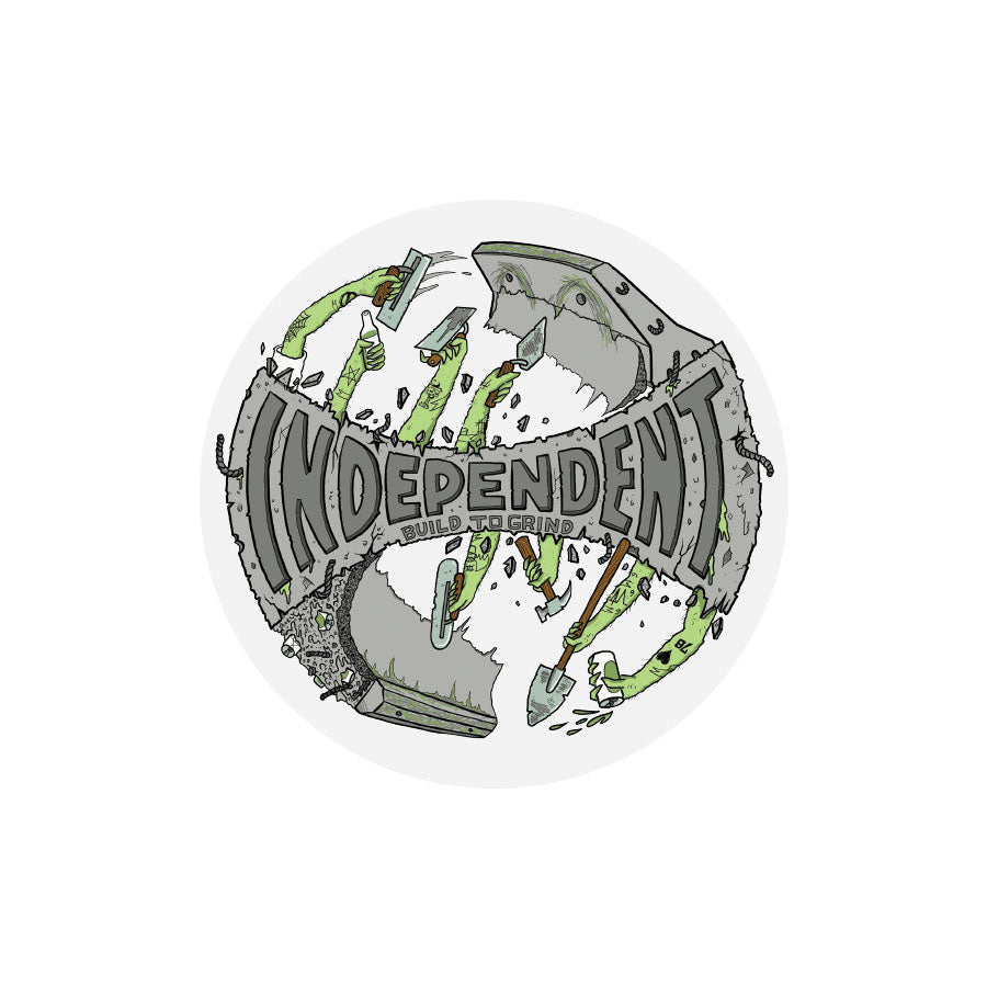 Independent - Build to Grind Clear Mylar Sticker Multi 4in x 4in