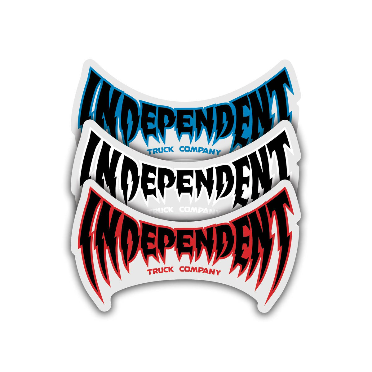 Independent - Voltage Span Clear Mylar Sticker Assorted Color 6 in x 3.5 in