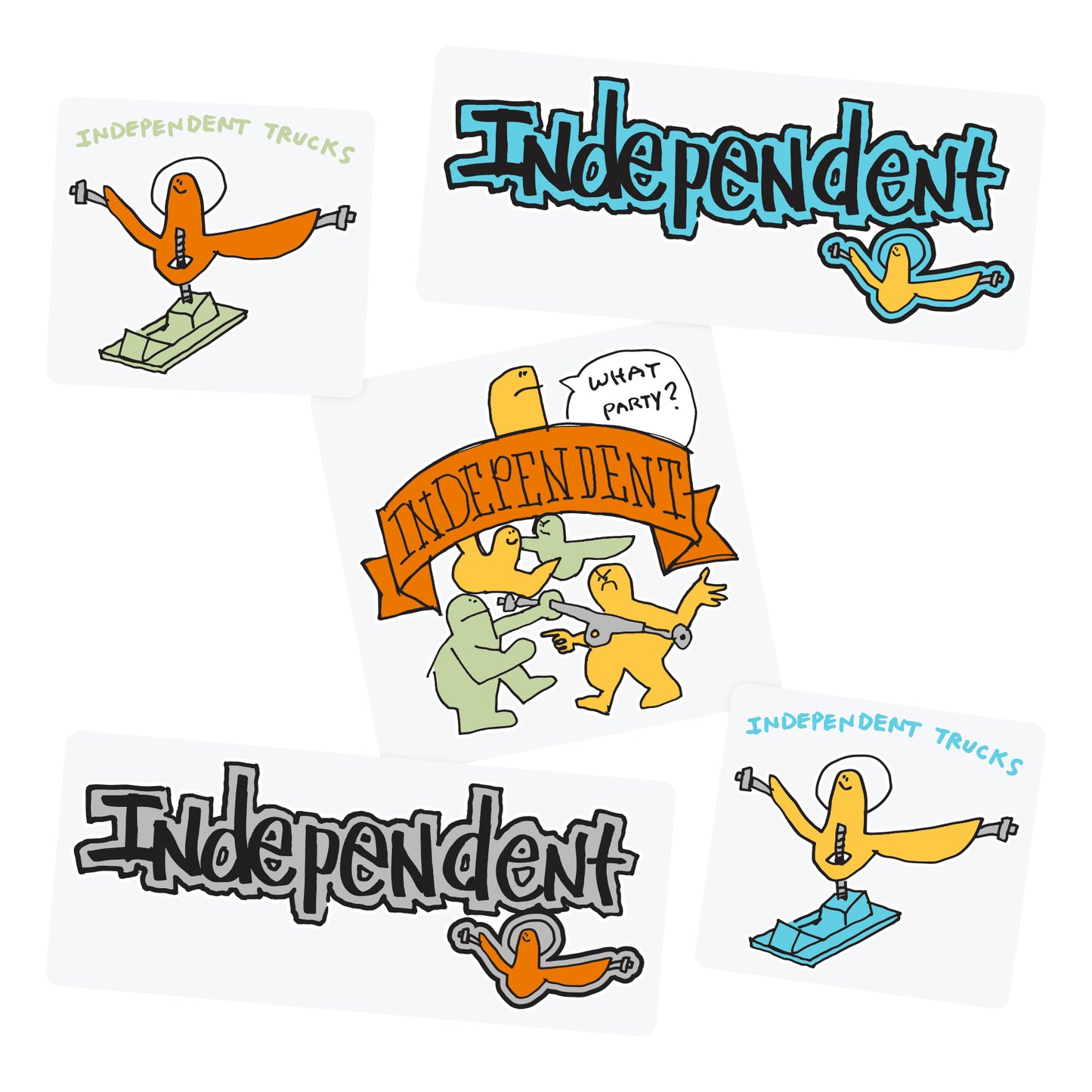 Independent - Gonz Hanger Clear Mylar Sticker Assorted