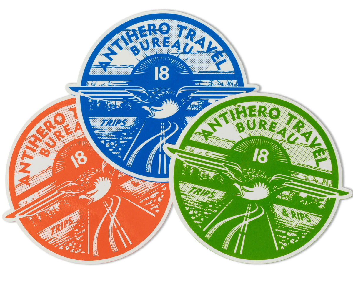 Antihero - Travel Bureau Sticker