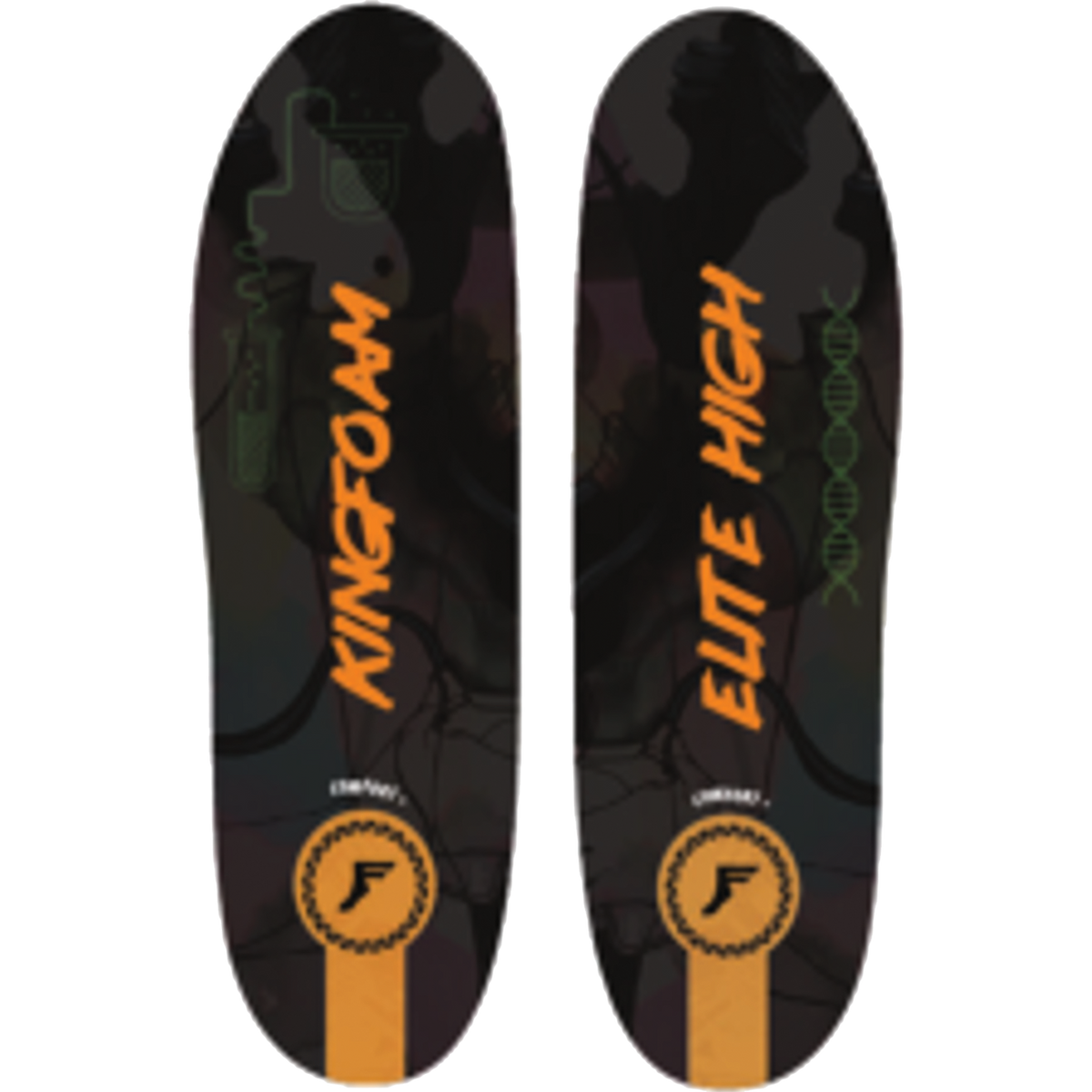 FP - Kingfoam Elite High Profile Black/Camo Insoles