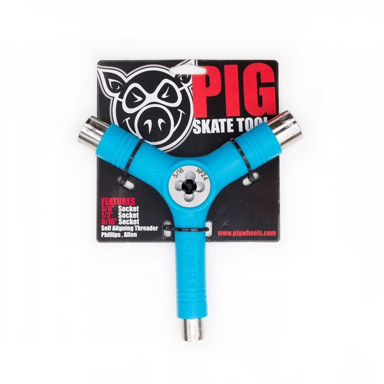 Pig Wheels - Tri-Socket Skate Tool w/Rethreader