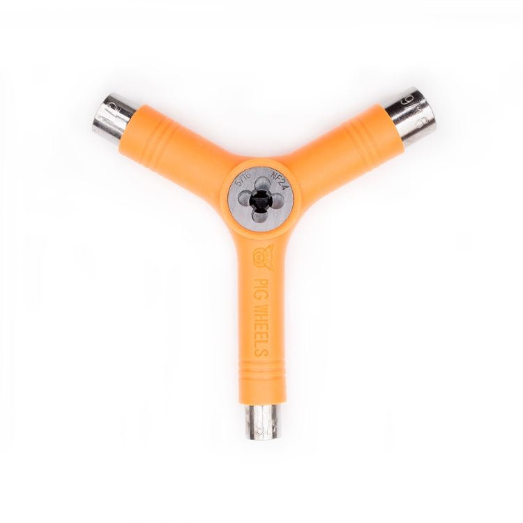 Pig Wheels - Tri-Socket Skate Tool w/Rethreader