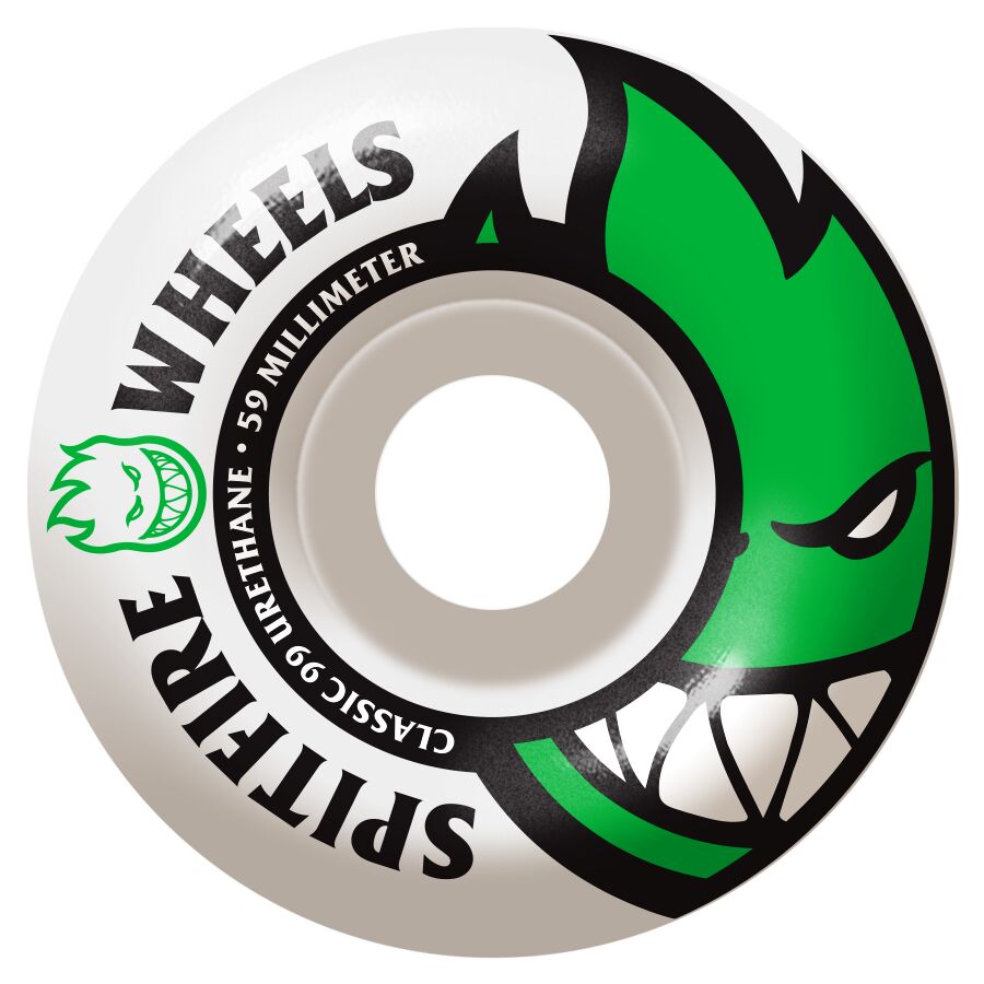 Spitfire - 59mm Bighead White/ Green 99a Wheels
