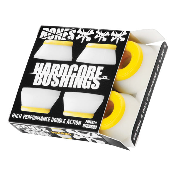BONES - Hardcore White/Yellow Medium 4PC Bushings