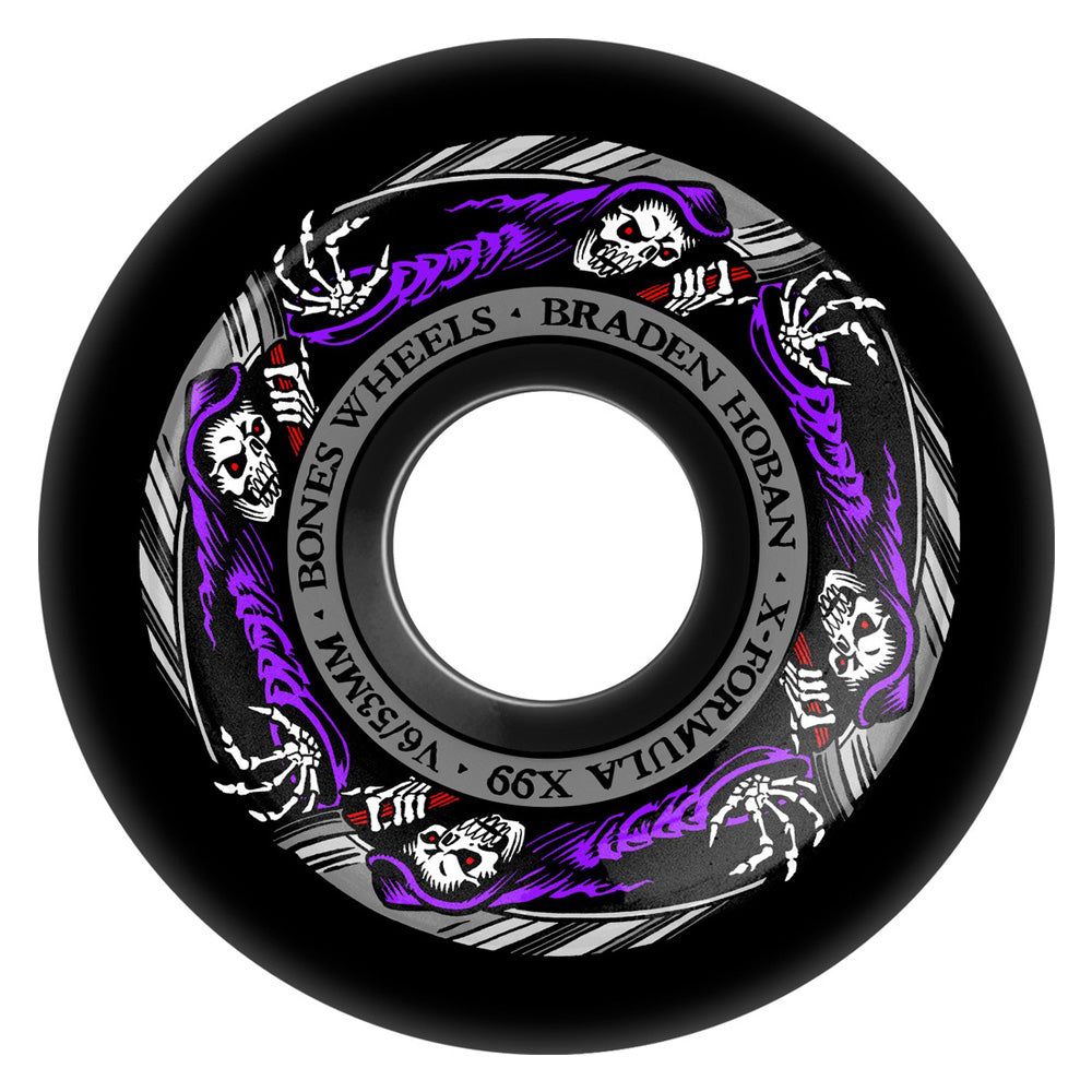 BONES - 53mm Hoban Reaper X-Formula X99 V6 Widecuts Black 99a Wheels