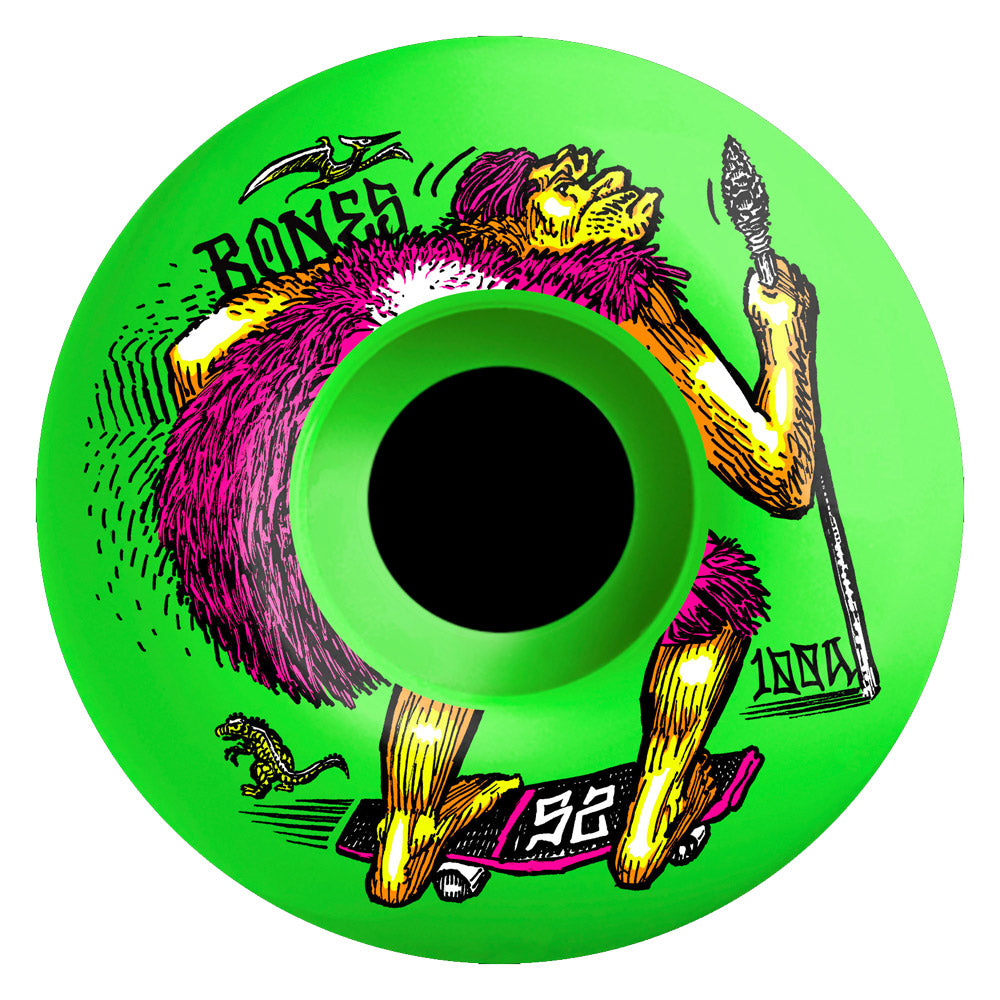 BONES - 52mm V4 NEONderthal Green 100a Wheels