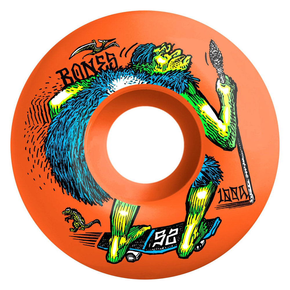 BONES - 52mm V4 NEONderthal Orange 100a Wheels