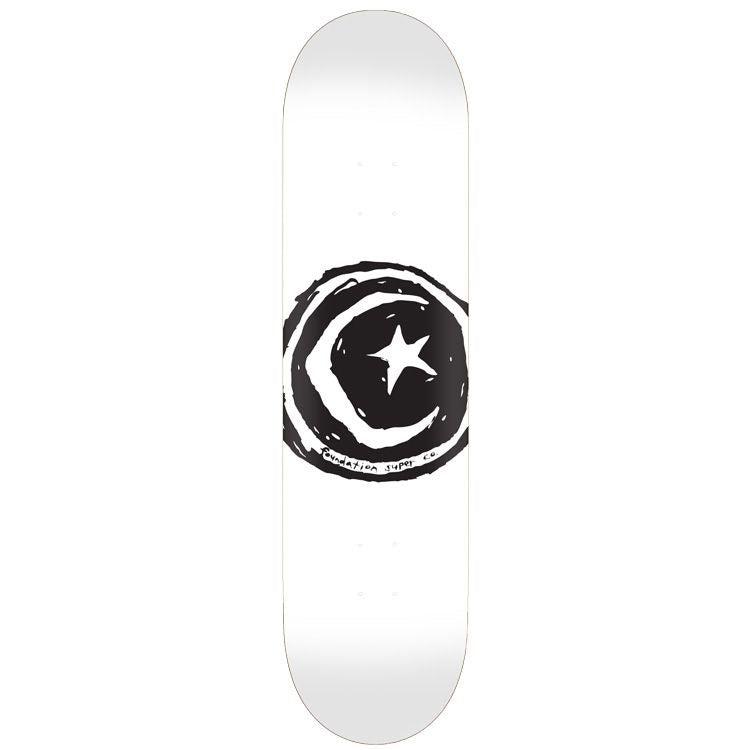 Foundation - Star & Moon White Deck 8.25” x 31.63”