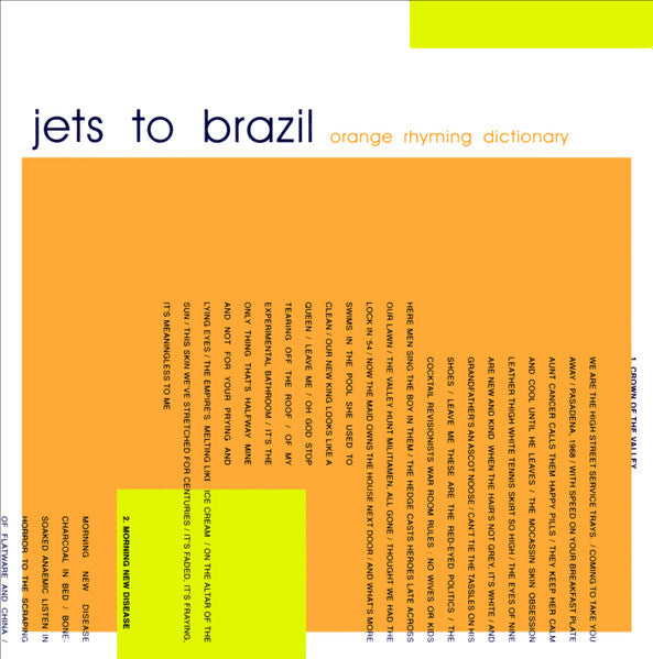 Jets To Brazil - Orange Rhyming Dictionary