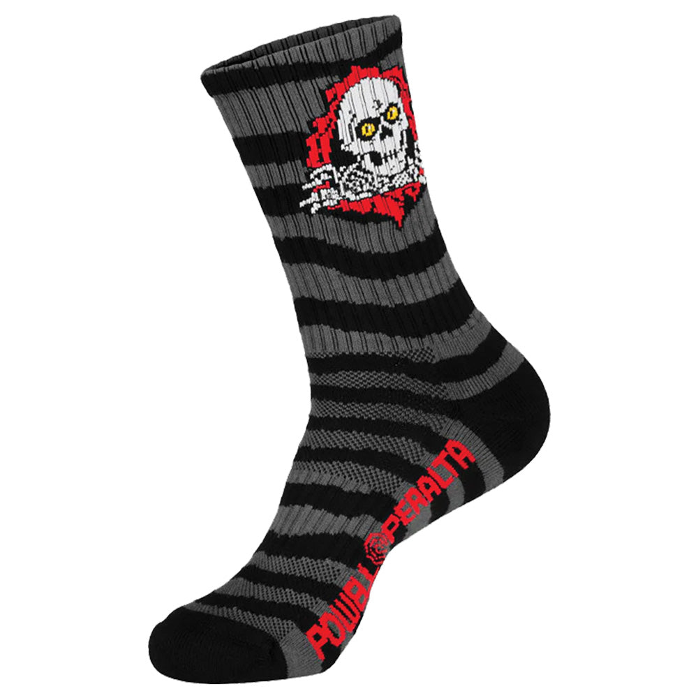 Powell Peralta - Ripper Cotton Socks Stripes Charcoal/Black (1 Pair)