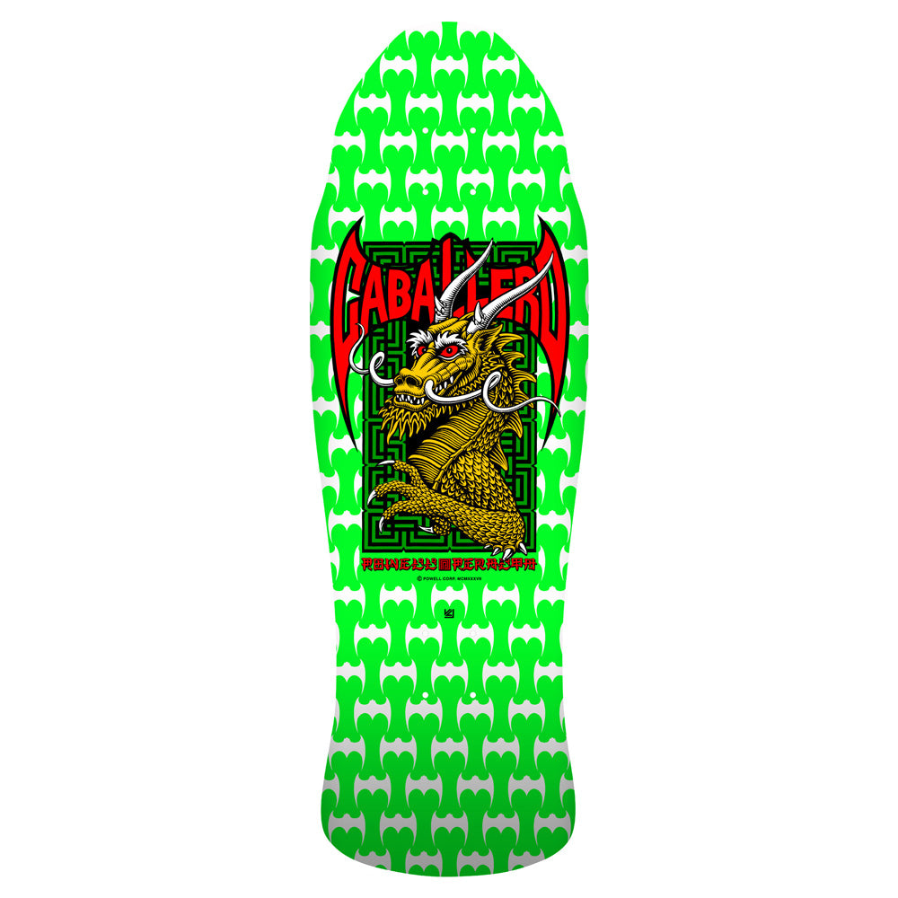 Powell Peralta - Steve Caballero Street Reissue Green/White Deck 9.625” x 29.75”