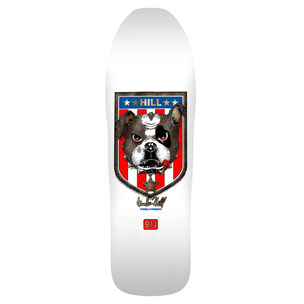 Powell Peralta - Frankie Hill Bulldog Reissue White/Gold Foil Deck 10″ x 31.5”