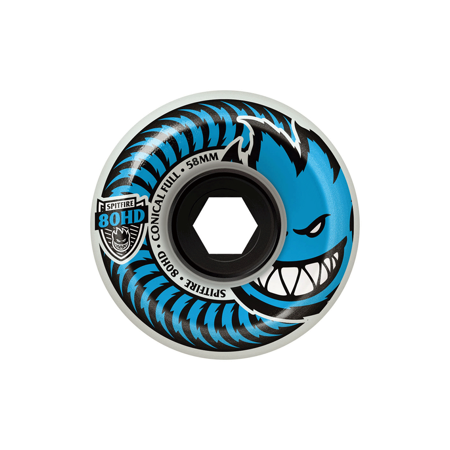 Spitfire - 58mm 80HD Charger Conical Clear/Blue 80a Wheels
